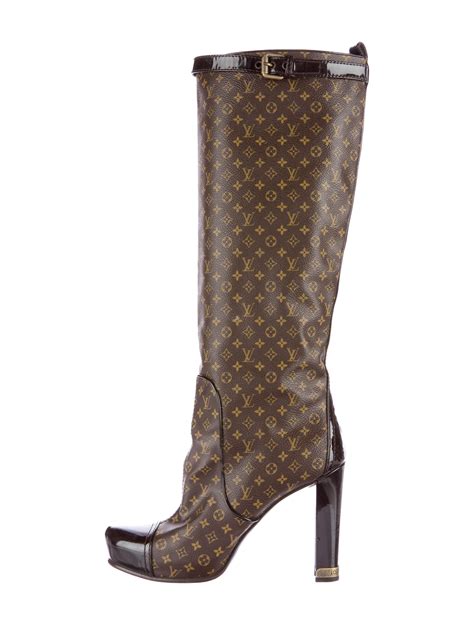 louis vuitton boots knee high|Louis Vuitton thigh high boots.